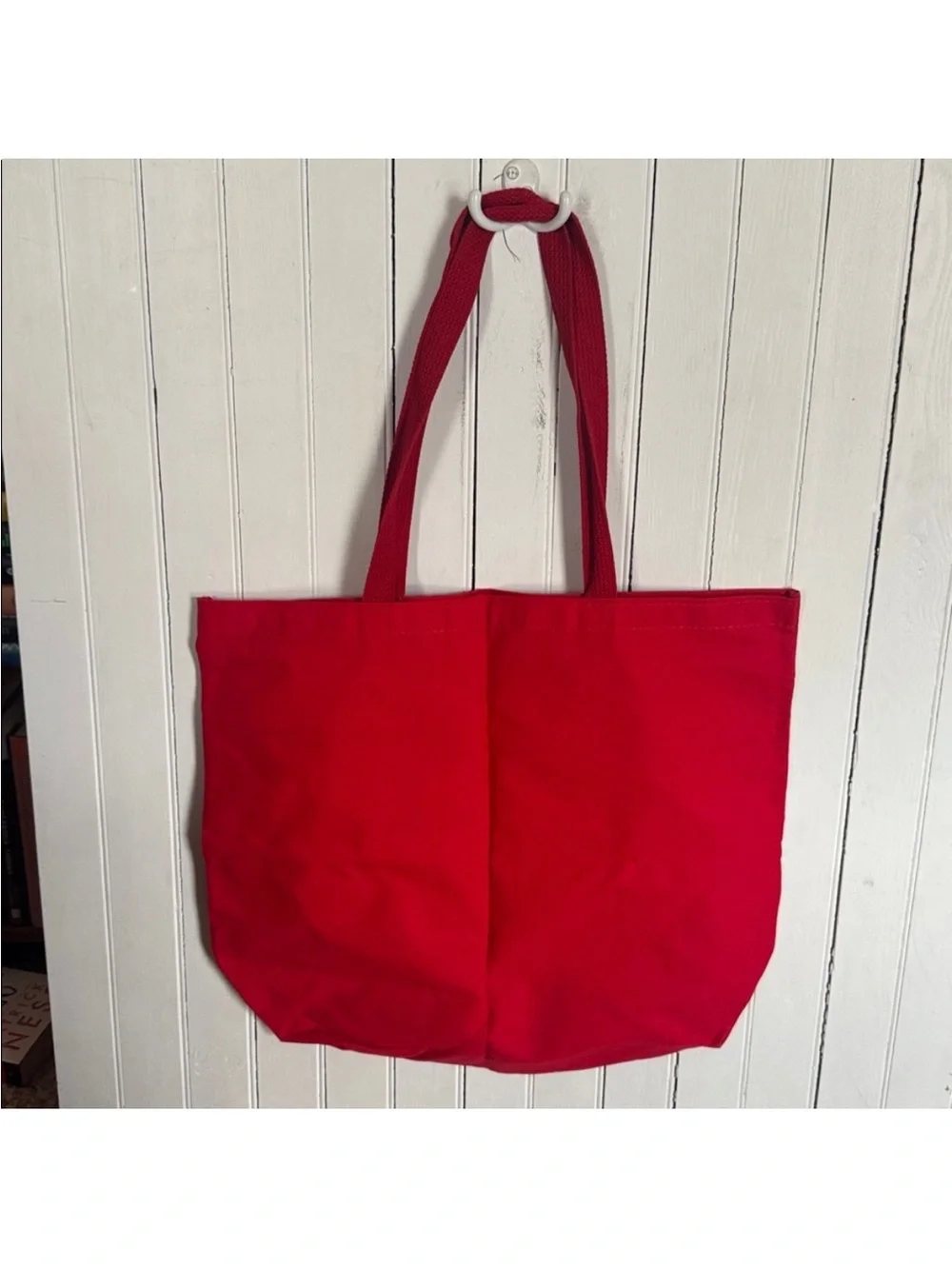 Kiss The Cook Red Canvas Tote Bag